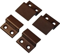 Крепление для москитной сетки ULTIMA, металл, цвет коричневый, 500 компл. (1 компл = 4 шт., 2 верх + 2 низ) KVMBROWN/500