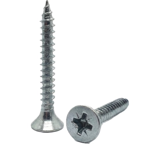 Саморез универсальный ООО "Клинский метизный завод" 5x40, белый цинк, коробка 1 кг СУ00540Б-1 1