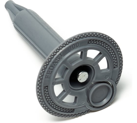 Тарельчатый дюбель (гриб) 100 мм с крышкой и гвоздем для газоблока, 100 шт в упаковке Fedast FD100IN-90 1