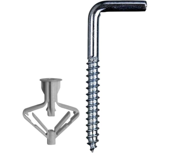 Дюбель с Г-образным крюком 23 БОЛТА 8х40 мм, 10 шт 62402b0804000ф10 1