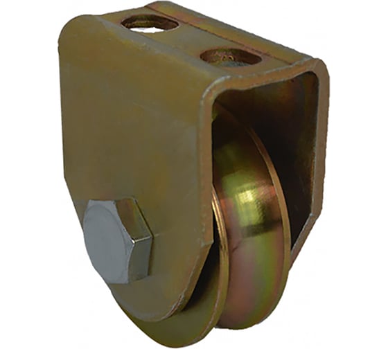 Ролик для откатных ворот СКОБЯНОЙ 50мм, анод. (упак.) 010262 1