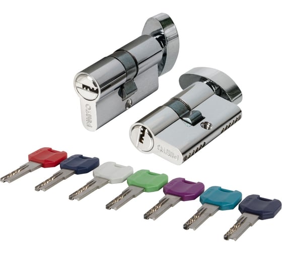 Цилиндровый механизм PUNTO MaxPro7002Knob60mm(25+10+25) SSC сатин.хром 7key с вертушкой 61165 1