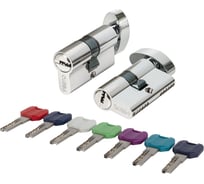 Цилиндровый механизм PUNTO MaxPro7002Knob52mm(21+10+21) CP хром 7key с вертушкой 61859