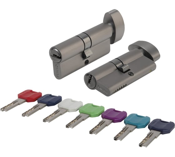 Цилиндровый механизм PUNTO MaxPro7002Knob60mm(25+10+25) GR графит 7key с вертушкой 61159 1