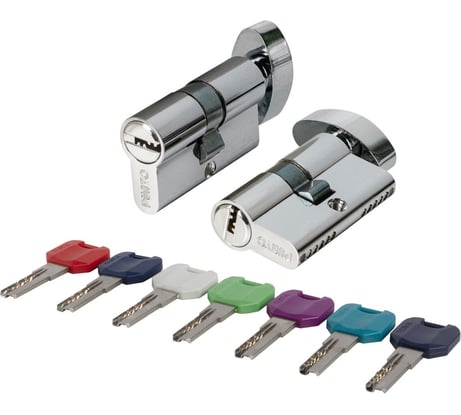 Цилиндровый механизм PUNTO MaxPro7002Knob70mm(30+10+30) SSC сатин.хром 7key с вертушкой 61175