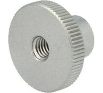 Гайка круглая ЦКИ Глобал DIN466 М 6 рифленая, высокая, A1 10 шт. 46104