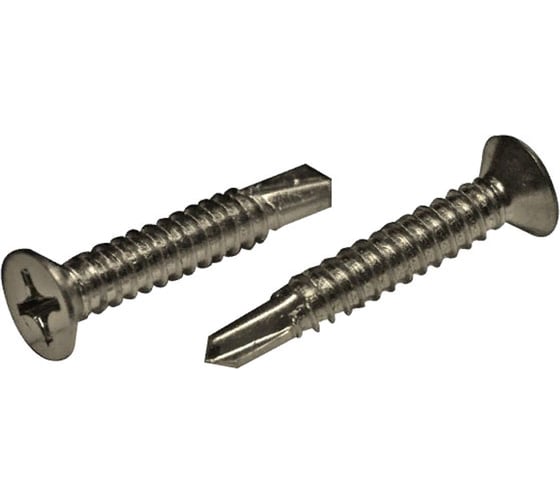 Саморез ЦКИ Глобал DIN 7504-O JP82 4.2х19, сверлоконечный, A2, Ph2, 100 шт. 28634