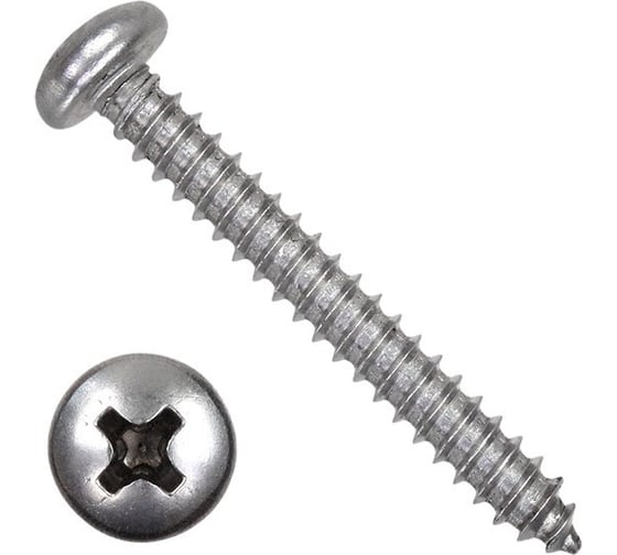 Саморез ЦКИ Глобал DIN 7981 2.2x19, остроконечный, А2, Ph1, 200 шт. 57847 1