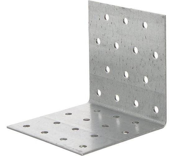 Угловая перфорированная пластитна ЦКИ Глобал 90x90x65x2, цинк, 5 шт. 2509 1