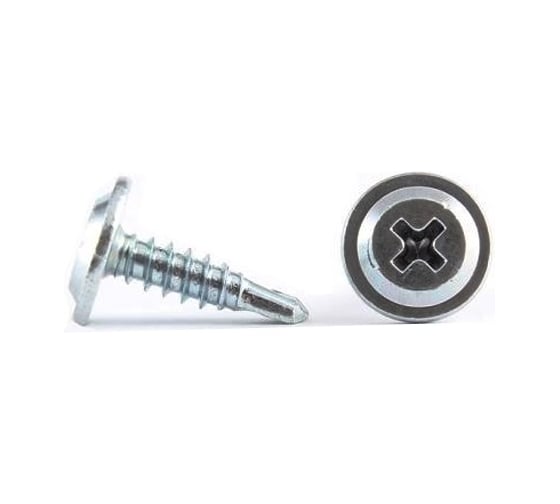 Саморез с прессшайбой по металлу ЦКИ Глобал 4.2x75 сверлоконечный, цинк, 200 шт. 41493