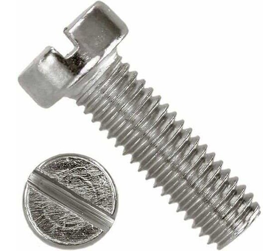 Винт ЦКИ Глобал DIN84, М5х8мм, Ц, SL, 8.0х1.2мм, аналог ГОСТ 1491-80, 100шт 6401307