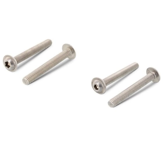 Винт ЦКИ Глобал ISO7380 -2 М4х8 с фланцем, 10.9, цинк, HEX 2.5 50 шт. 40305 1