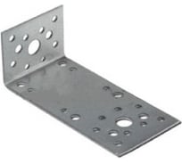 Пластина угловая перфорированная ЦКИ Глобал 50х90х55х2.0, цинк, 10 шт. 11211