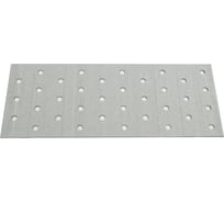 Прямая перфорированная пластитна ЦКИ Глобал 80x200x2, отверстия одинакового диаметра, цинк, 5 шт. 25348