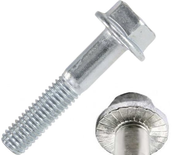 Болт с фланцем ЦКИ Глобал DIN 6921, М8x25, рифленый, A2, 200 шт. 69273