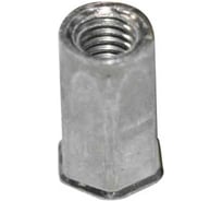 Заклепка-гайка ЦКИ Глобал М8 плоский, уменьшенный, 1/2 шестигранная A2 REX под пакет E: 0.5-3.0 мм, 25 шт. 50838