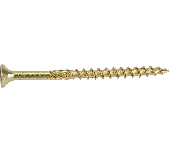 Саморез по дереву ЦКИ Глобал с фрезой потайн. 3.5х60 цж tx 15 100 шт 60020 1