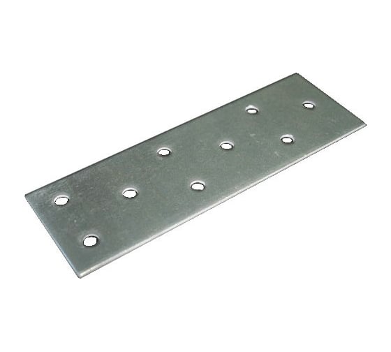 Пластина перфорированная прямая ЦКИ Глобал 80х240х2.0 мм, отв. одинак. диам., цинк, 5 шт. 33654 1