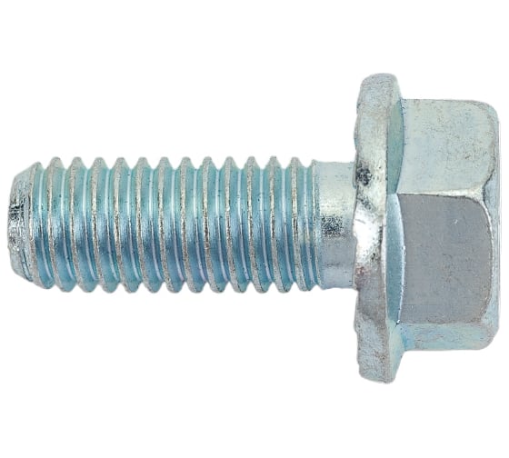 Болт с фланцем ЦКИ Глобал DIN 6921, М8х20, рифленый, 8.8, Ц, 100 шт. 68075