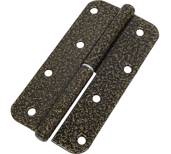 Петля накладная Крепстор ПН-85 полимер бронзовый антик, левая пакет 4 шт. 4665317042585