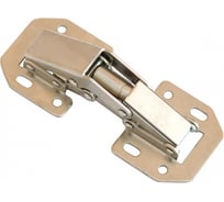 Мебельная петля складная малая, универсальная (лягушка), никель, пакет 4 шт. Крепстор 4665317042202