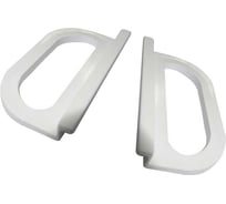 Ручка для москитной сетки Крепстор белый пластик, комплект 2 шт, 50 комплектов 4665317042912