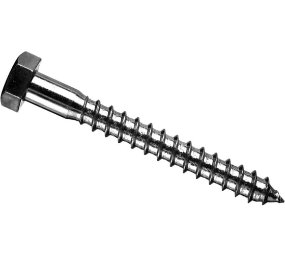 Шуруп (глухарь) Крепстор 6х80 нерж. А2 DIN 571 AISI 304,50 шт. 4665317004736 1