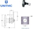 Ручка-задвижка промышленная UnitMC поворотная 51104 6