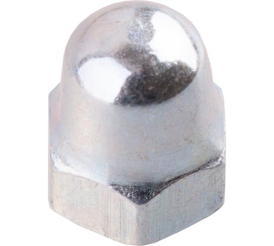 Гайка Стройбат колпачковая DIN1587 М 5 (белый цинк 400 шт) 620430