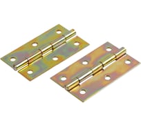 Петля карточная Метизик АГАТ 40х75 цвет желтый цинк (2шт) 2170