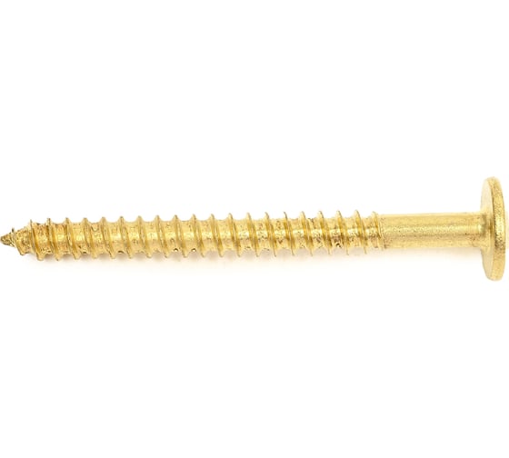 Мебельный шуруп ЦКИ Глобал 6.3х70 латунир., HEX 4.0, уп. 50 шт. 62257 1