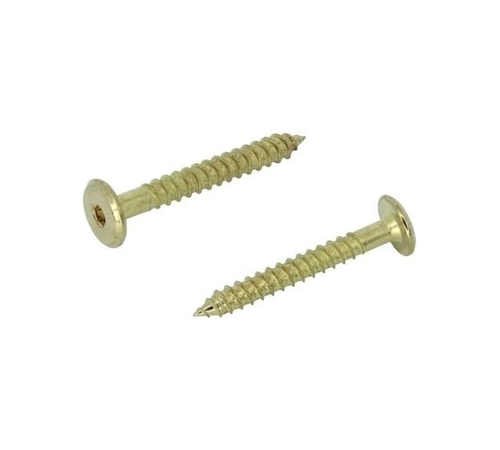 Мебельный шуруп ЦКИ Глобал 6.3x80, латунированный, HEX 4, 50 шт. 43907 1