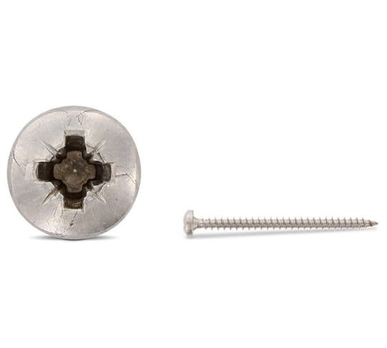 Универсальный саморез ЦКИ Глобал скругл., ART. 9048, 4x16, А2, Pz2, 500 шт. 73283