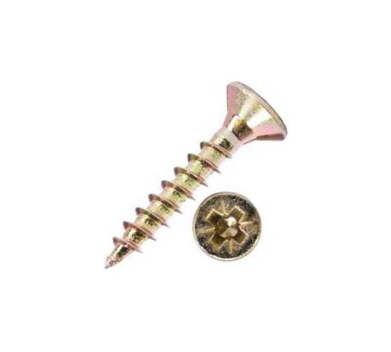 Универсальный саморез ЦКИ Глобал потайной, 6х120 цинк желтый Pz3 50шт 53877