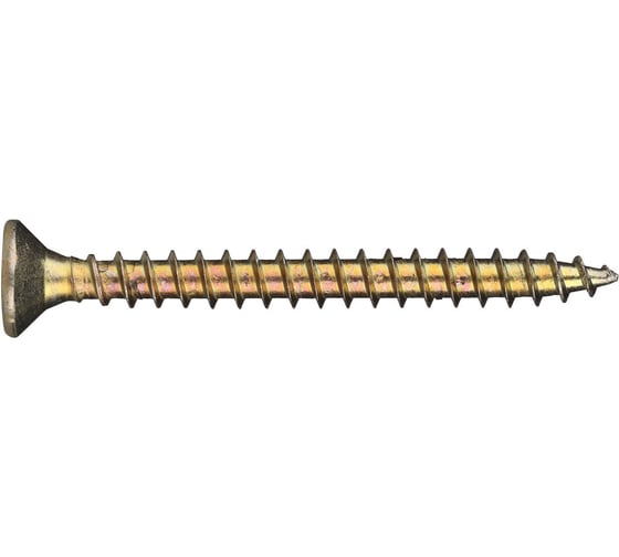 Универсальный саморез ЦКИ Глобал потайной, 2.5x25, желтый цинк, pz 1, 500 шт. 52302