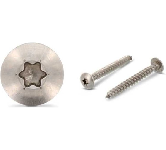 Саморез по дереву увеличенный скругленный ЦКИ Глобал ART.9083 6x20 A2 TX 30 50 шт. 75498 1