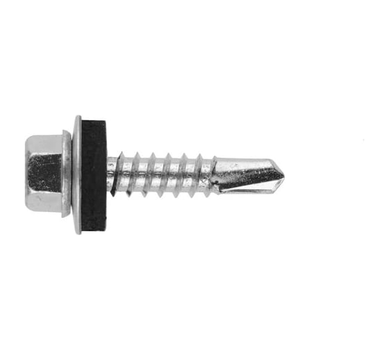 Кровельный саморез по металлу ЦКИ Глобал KRS 6.3x100 мм, сверлоконечный, цинк, 50 шт. 76002