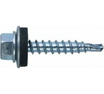 Саморез кровельный ЦКИ Глобал KRS 4.8x60 по дереву, сверлоконечный, цинк, 20 шт. 53874