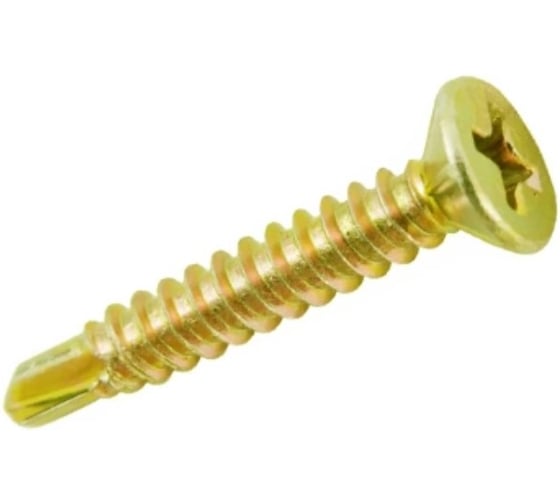 Саморез оконный ЦКИ Глобал 3.9x32, сверлоконечный, цинк желтый, 100 шт. 8539 1