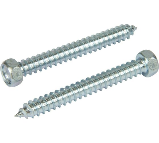 Саморез ЦКИ Глобал DIN 7976, 5.5x13, остроконечный, Ц, SW8, 100 шт. 32247 1