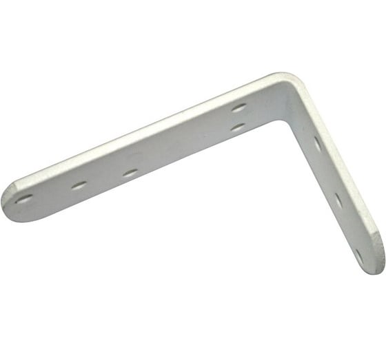 Перфорированная угловая пластина ЦКИ Глобал 120х180х40х5, белая, уп. 5 шт. 64813 1