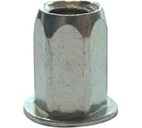 Заклепка-гайка ЦКИ Глобал М8, плоск., шестигранная, Ст. Ц, BRALO, уп. 100 шт. 64545