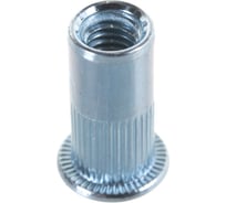 Заклепка-гайка ЦКИ Глобал М6х19.5 Плоск. Рифл. Удл. СТ. Ц под пакет 3.0-5.5 мм 500 шт. 50414