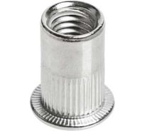 Заклепка-гайка ЦКИ Глобал М6x15 мм, плоская, рифленая, АЛ, под пакет 0.5-2.5 мм, 500 шт. 77534