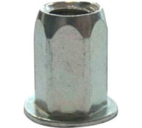 Заклепка-гайка ЦКИ Глобал М8, плоск., уменьш., 1/2 шестигранная, A2, REX, уп. 250 шт. 61998