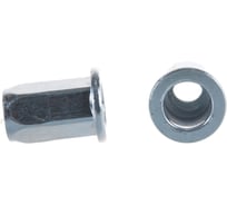 Заклепка-гайка ЦКИ Глобал М6х14.7 плоск. шестигранная СТ. Ц под пакет 0.8-3 мм, 500 шт. 50412