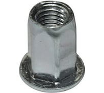 Заклепка-гайка ЦКИ Глобал М4, плоск., шестигранная, Ст. Ц, BRALO, уп. 200 шт. 64518