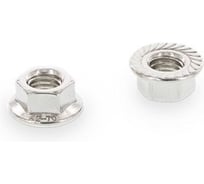 Гайка с рифленым фланцем ЦКИ Глобал DIN 6923, М6, A4, 200 шт. 72342