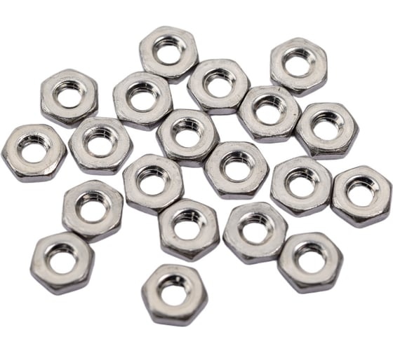 Низкая гайка ЦКИ Глобал DIN 439 B, М2, A2, SW4.0, уп. 500 шт. 64059