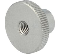 Гайка ЦКИ Глобал DIN 466, круглая, М6, рифленая, высокая, A1, 50 шт. 72239